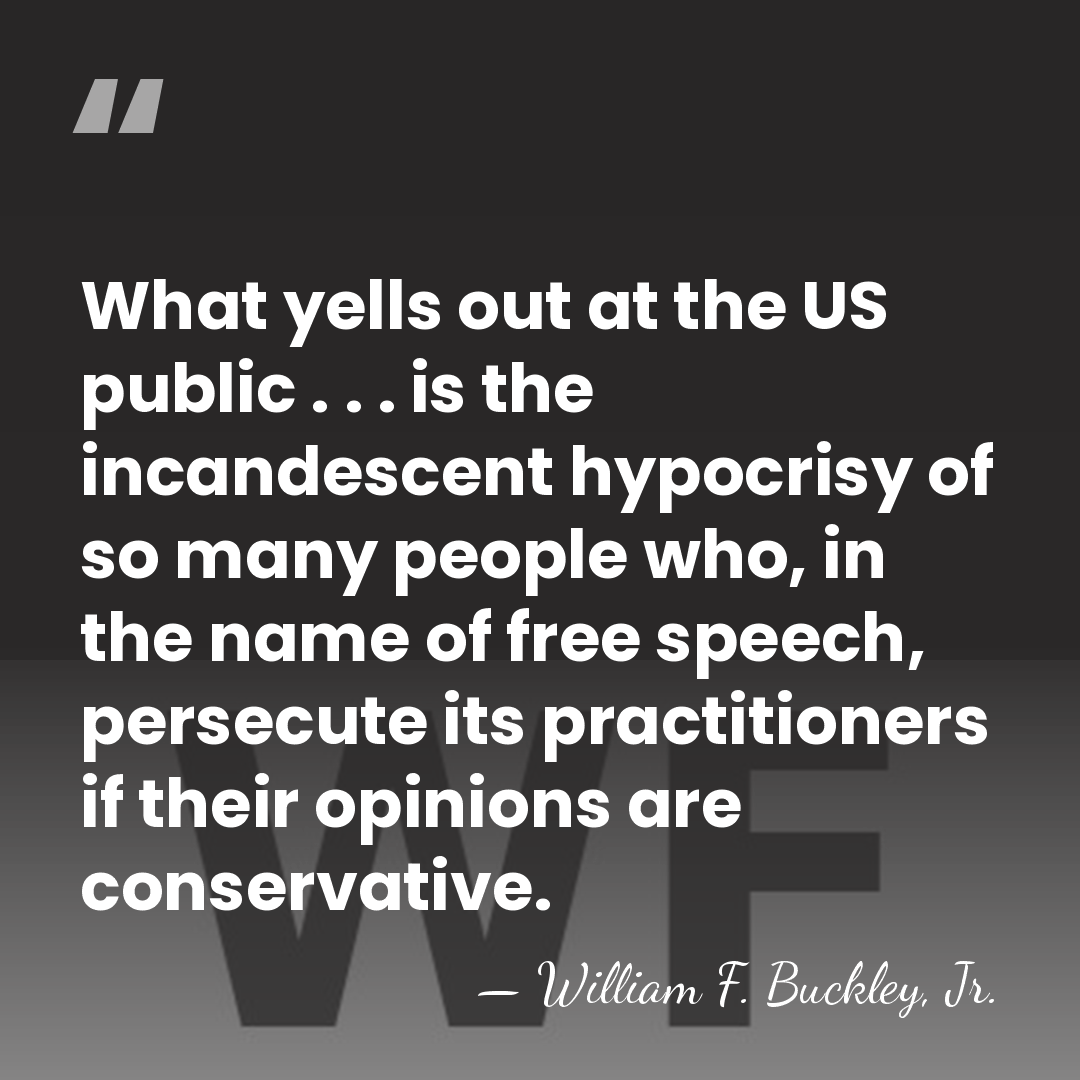 What yells out at the US public . . . is the&hellip; - William F. Buckley, Jr.