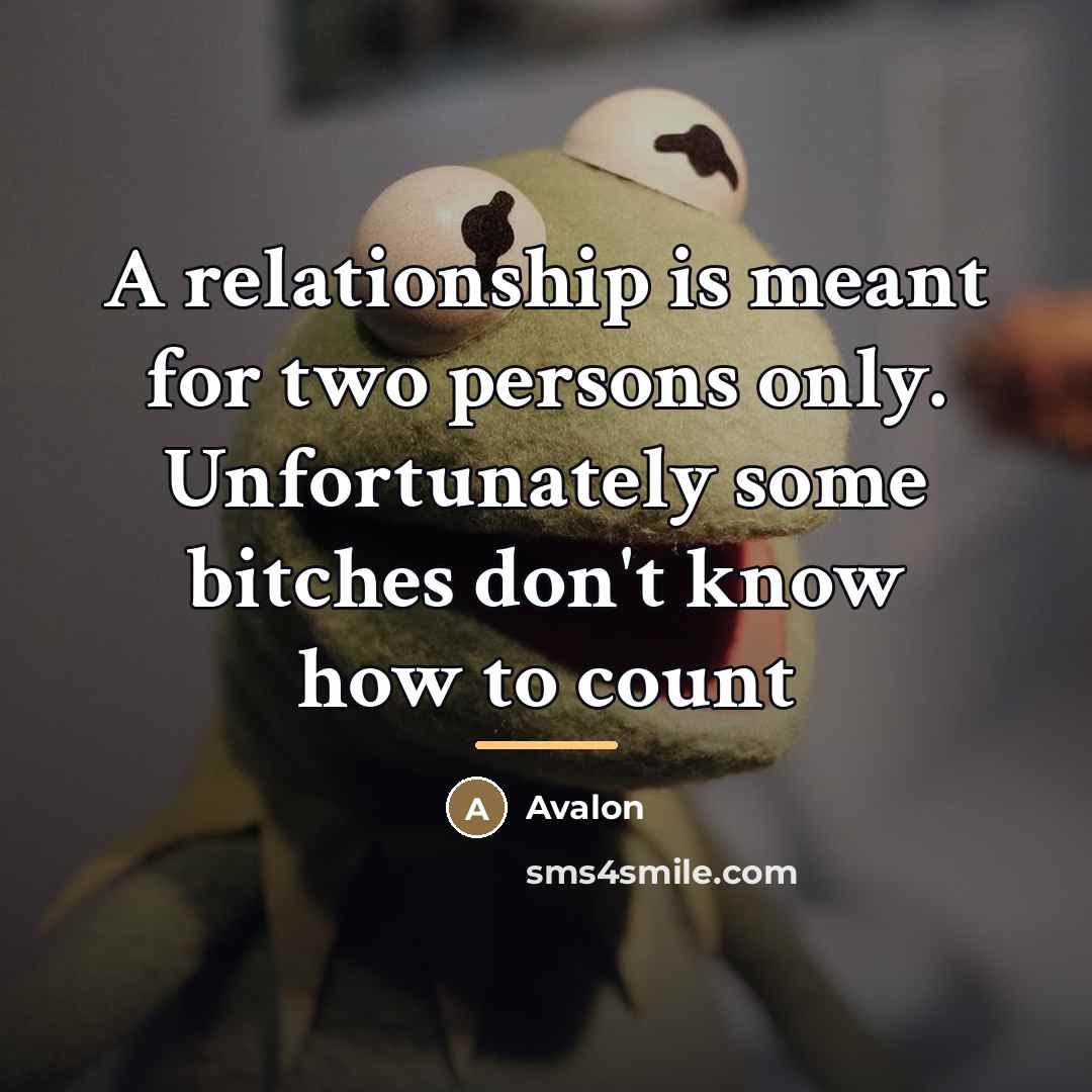 “A relationship is meant for two persons only. Unfortunately some…” quote by Avalon