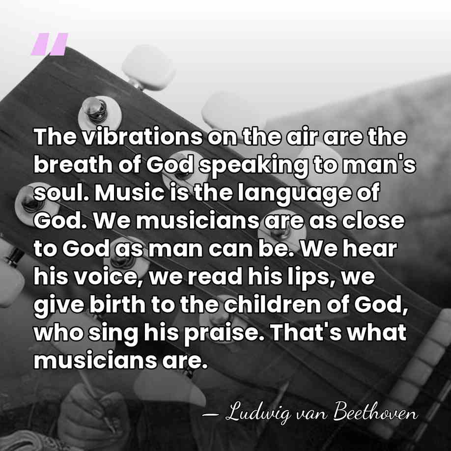 The vibrations on the air are the breath of God speaking to&hellip; - Ludwig van Beethoven