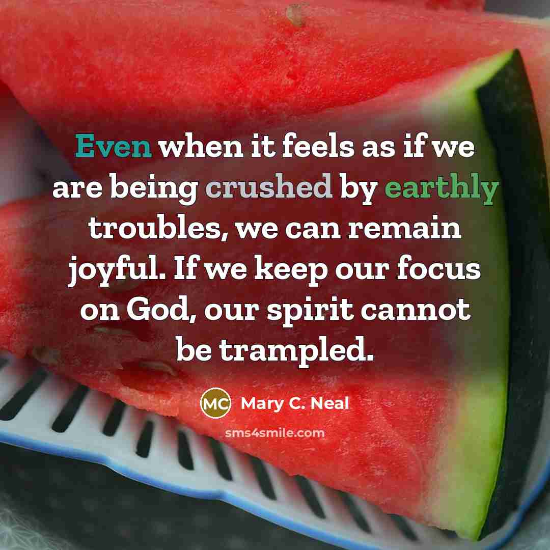 “Even when it feels as if we are being crushed…” quote by Mary C. Neal