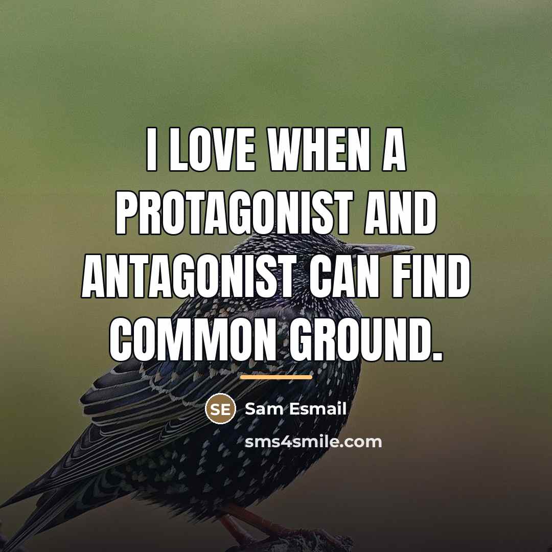 “I love when a protagonist and antagonist can find common…” quote by Sam Esmail