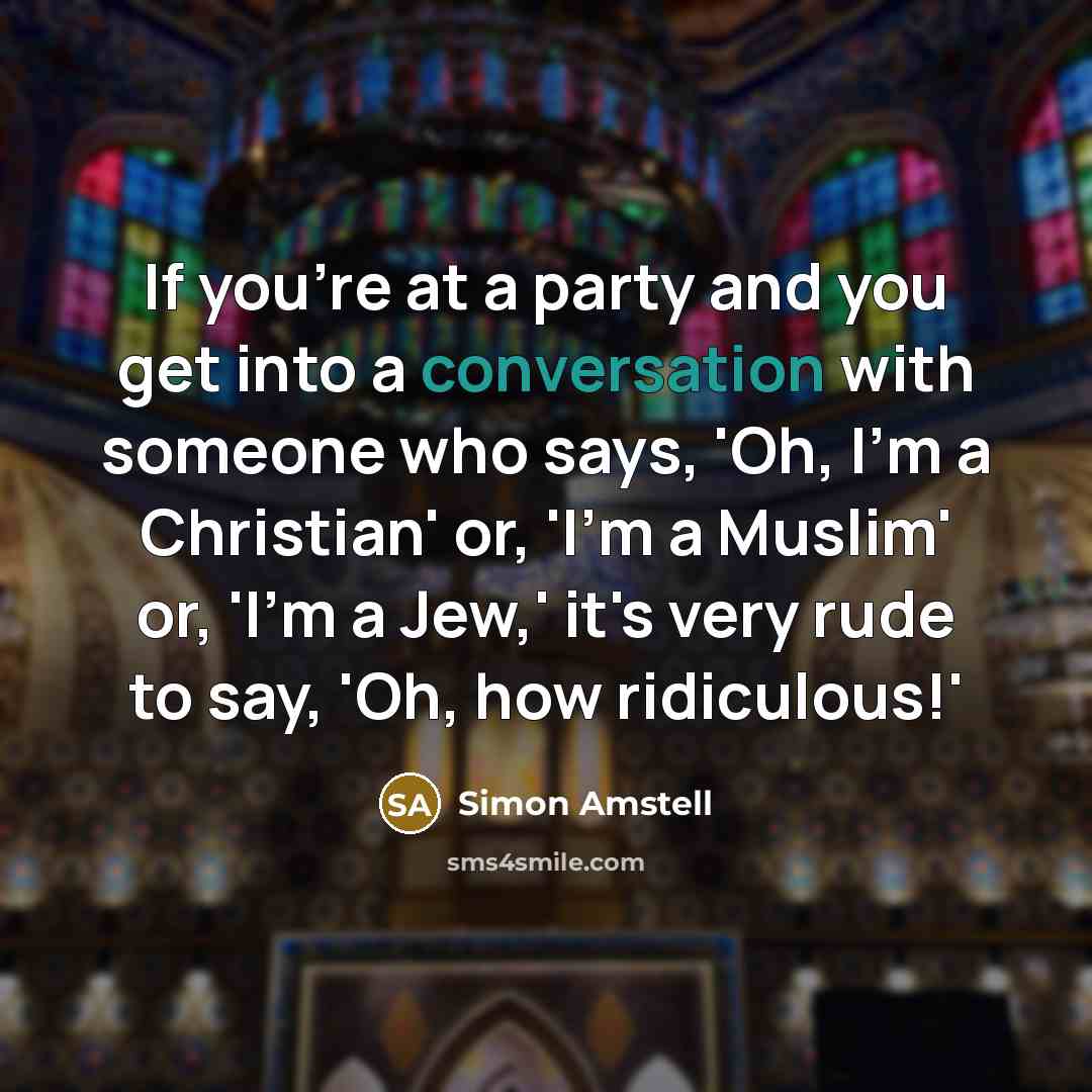 “If you're at a party and you get into a…” quote by Simon Amstell