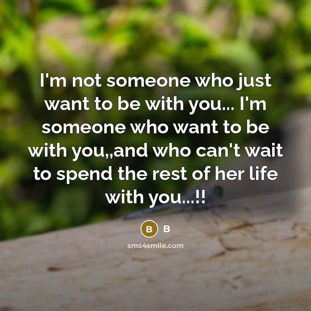 “I'm not someone who just want to be with you...…” quote by B