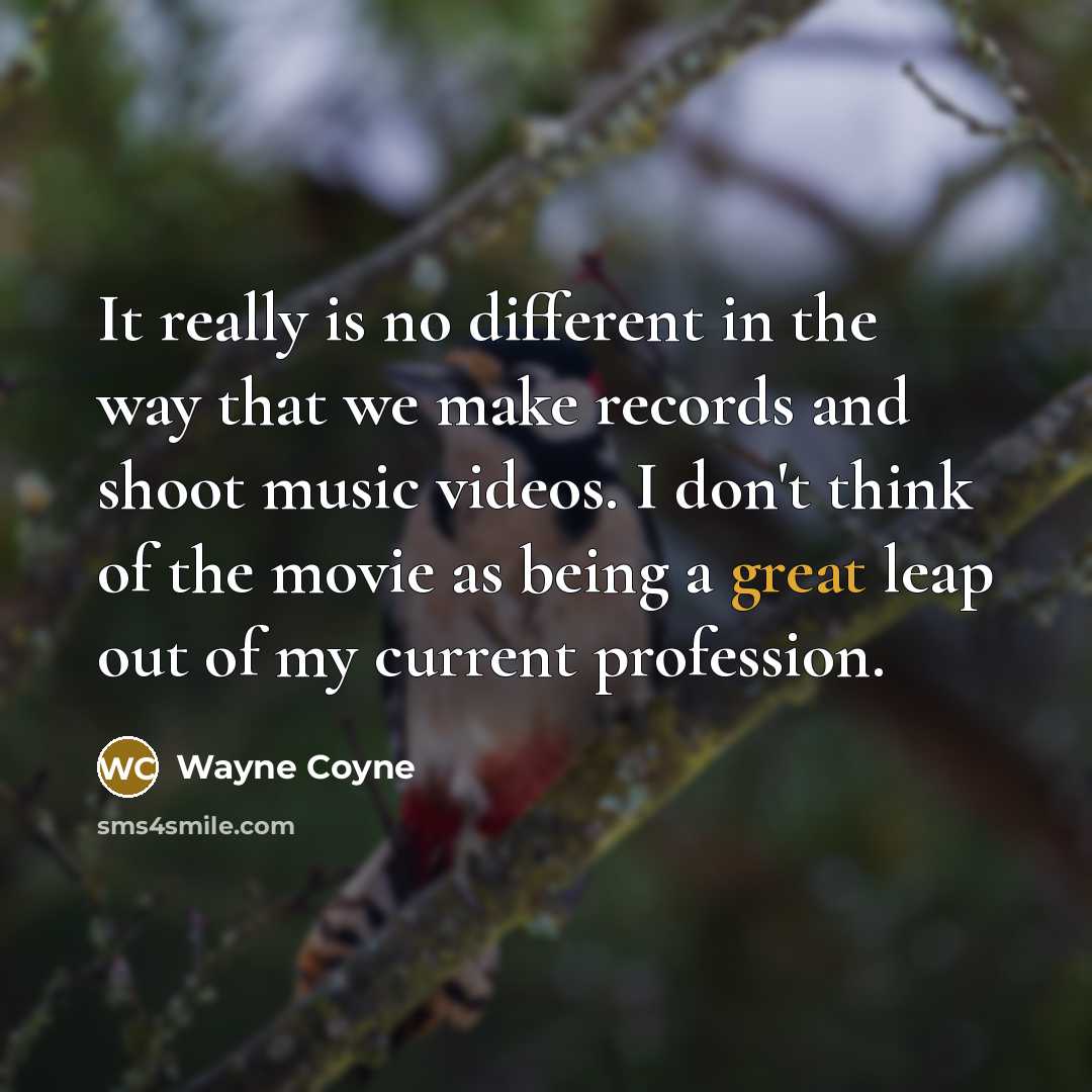 “It really is no different in the way that we…” quote by Wayne Coyne