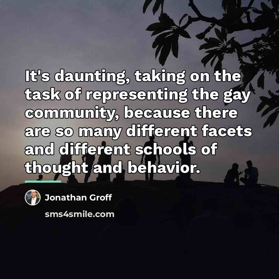 “It's daunting, taking on the task of representing the gay…” quote by Jonathan Groff