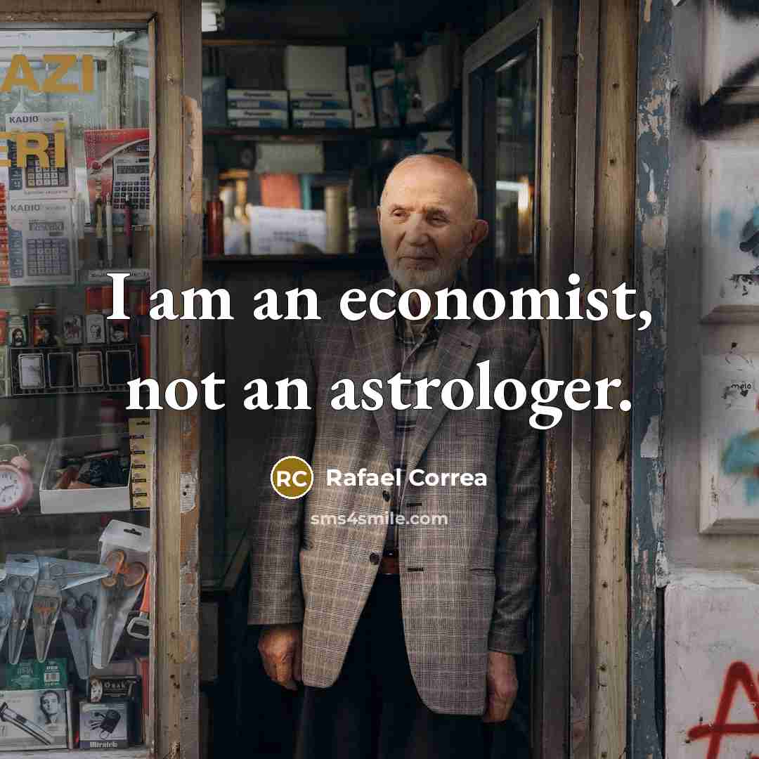 “I am an economist, not an astrologer.…” quote by Rafael Correa