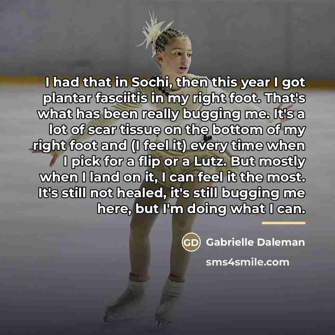 “I had that in Sochi, then this year I got…” quote by Gabrielle Daleman