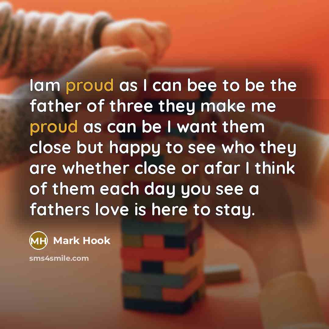 “Iam proud as I can bee to be the father…” quote by Mark Hook