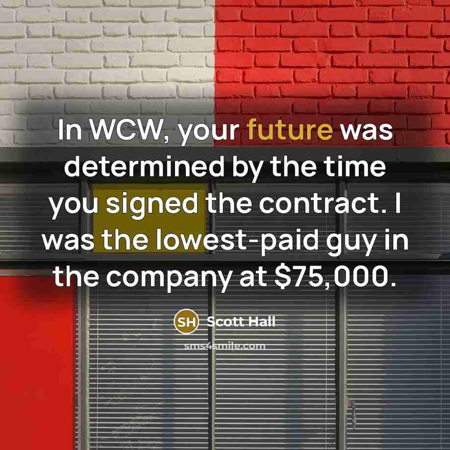 “In WCW, your future was determined by the time you…” quote by Scott Hall