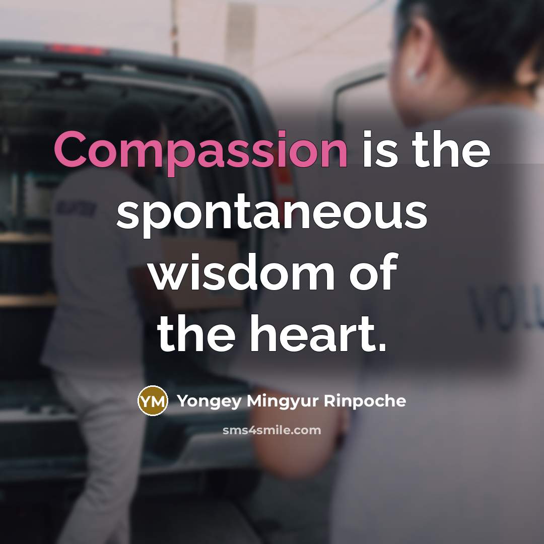 “Compassion is the spontaneous wisdom of the heart.…” quote by Yongey Mingyur Rinpoche