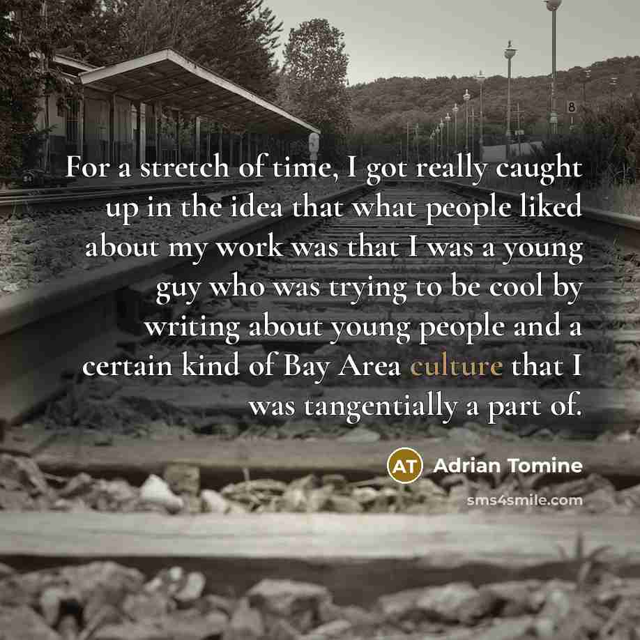 “For a stretch of time, I got really caught up…” quote by Adrian Tomine