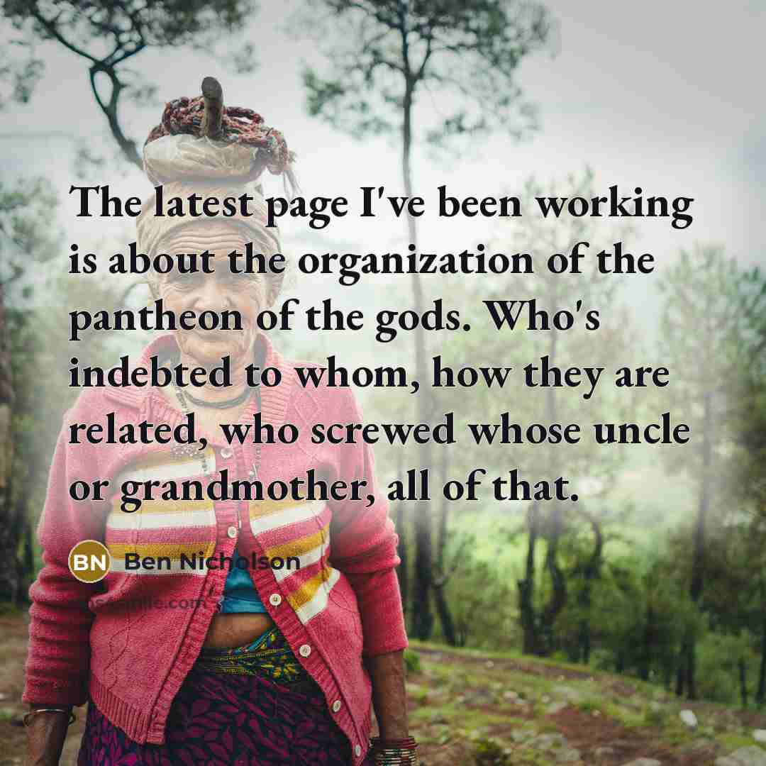 “The latest page I've been working is about the organization…” quote by Ben Nicholson