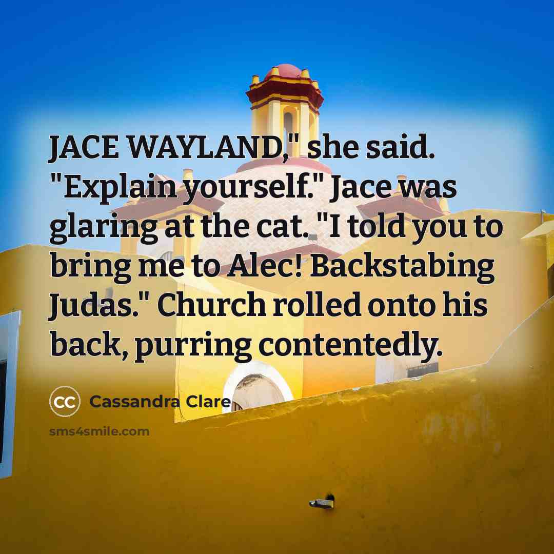 “JACE WAYLAND," she said. "Explain yourself." Jace was glaring at…” quote by Cassandra Clare