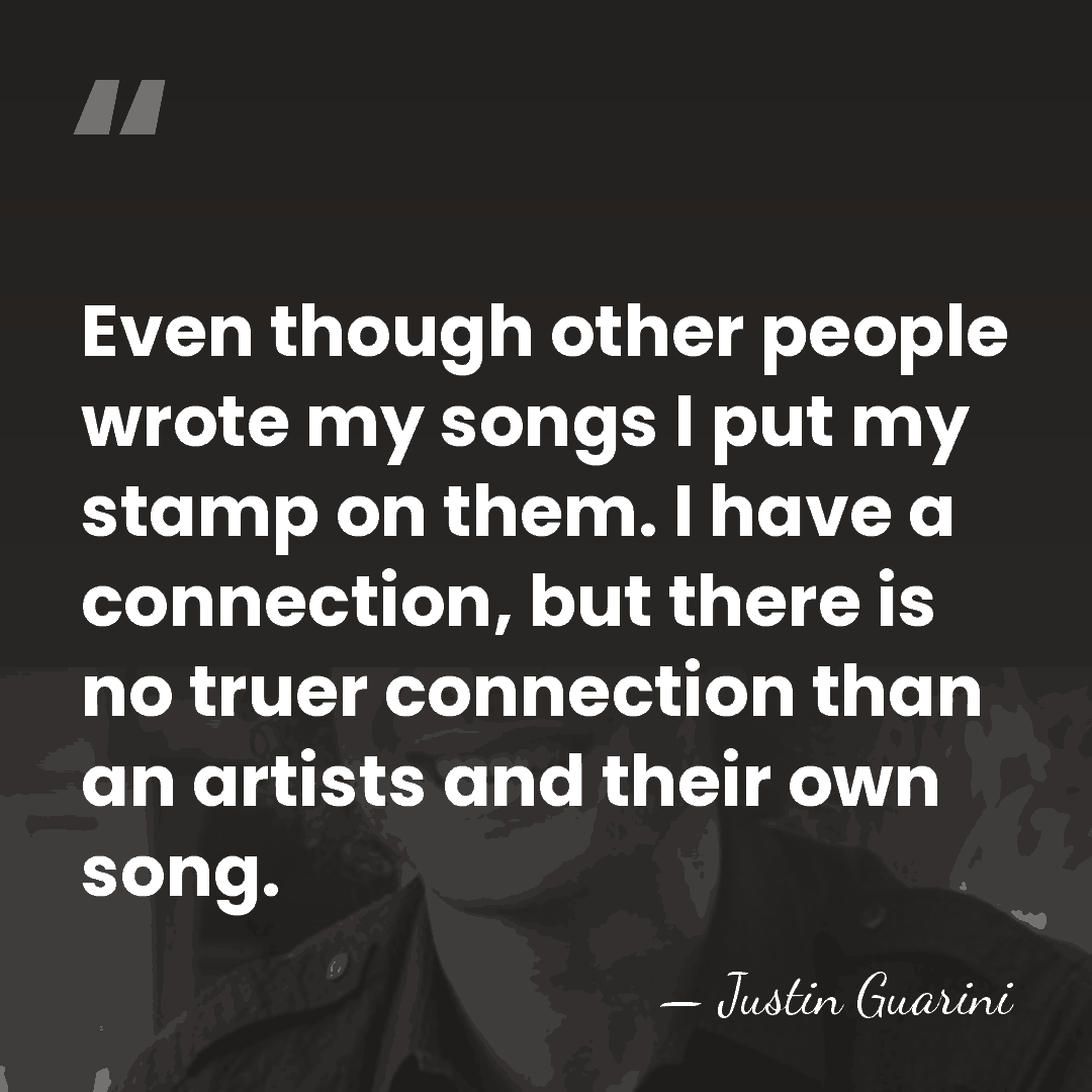 Even though other people wrote my songs I put my stamp on&hellip; - Justin Guarini