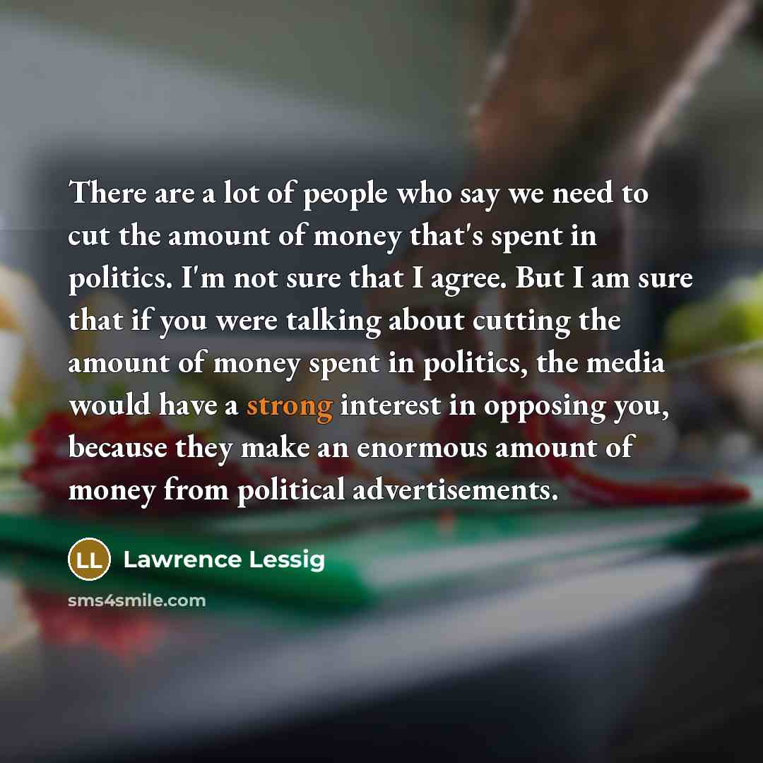 “There are a lot of people who say we need…” quote by Lawrence Lessig
