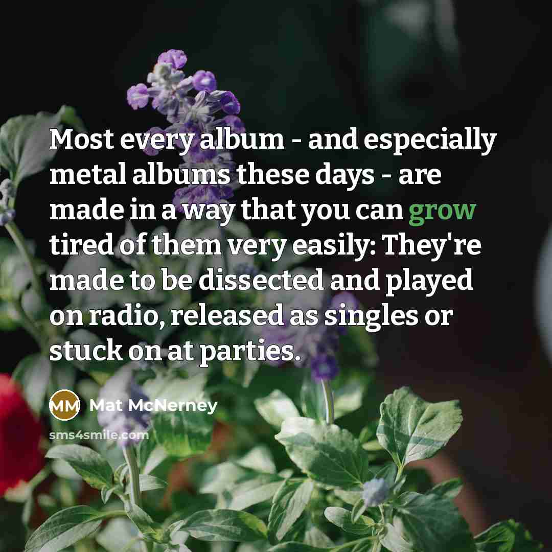 “Most every album - and especially metal albums these days…” quote by Mat McNerney