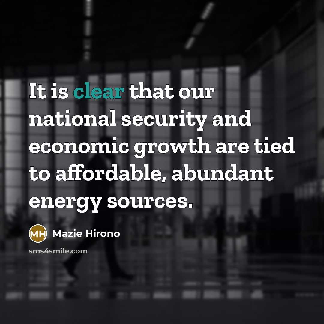 “It is clear that our national security and economic growth…” quote by Mazie Hirono