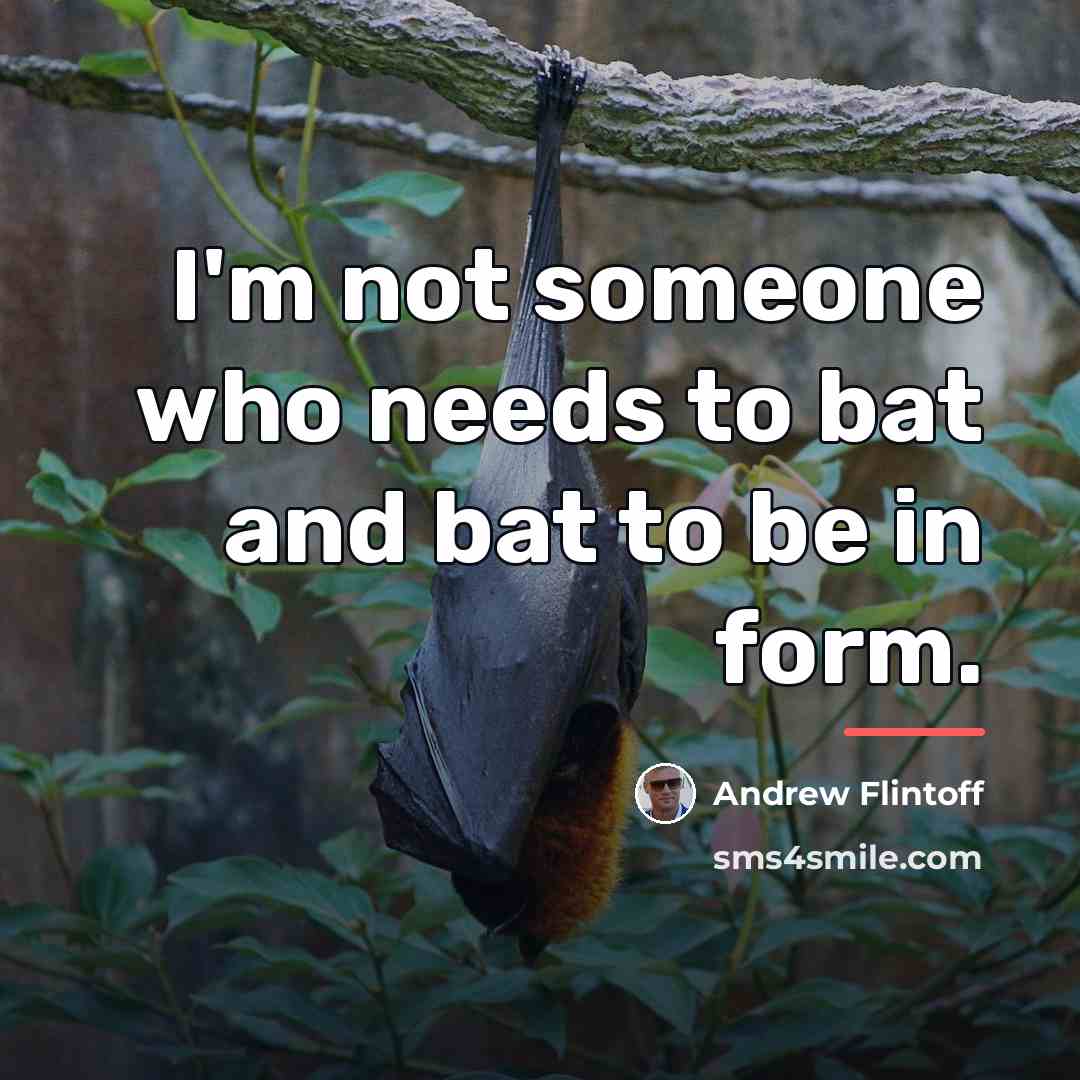 “I'm not someone who needs to bat and bat to…” quote by Andrew Flintoff