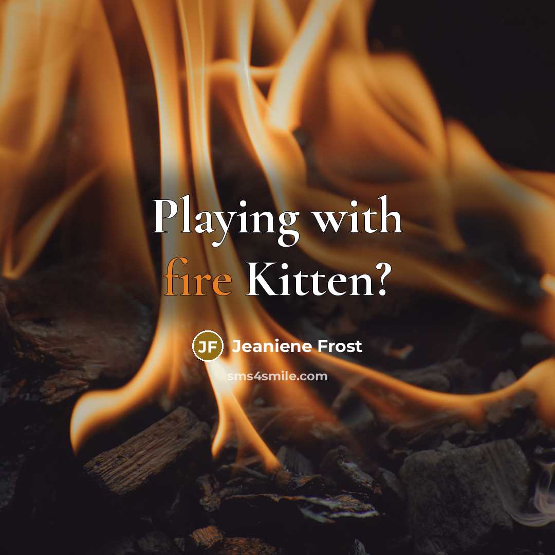 “Playing with fire Kitten?…” quote by Jeaniene Frost
