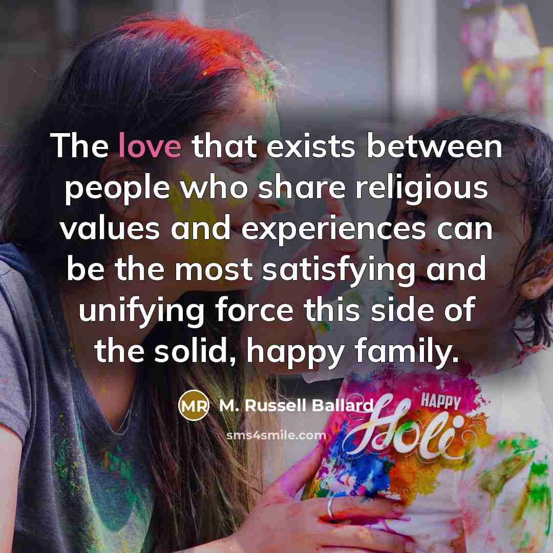 “The love that exists between people who share religious values…” quote by M. Russell Ballard