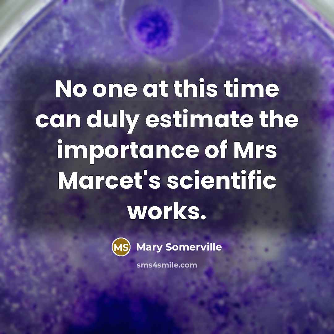 “No one at this time can duly estimate the importance…” quote by Mary Somerville