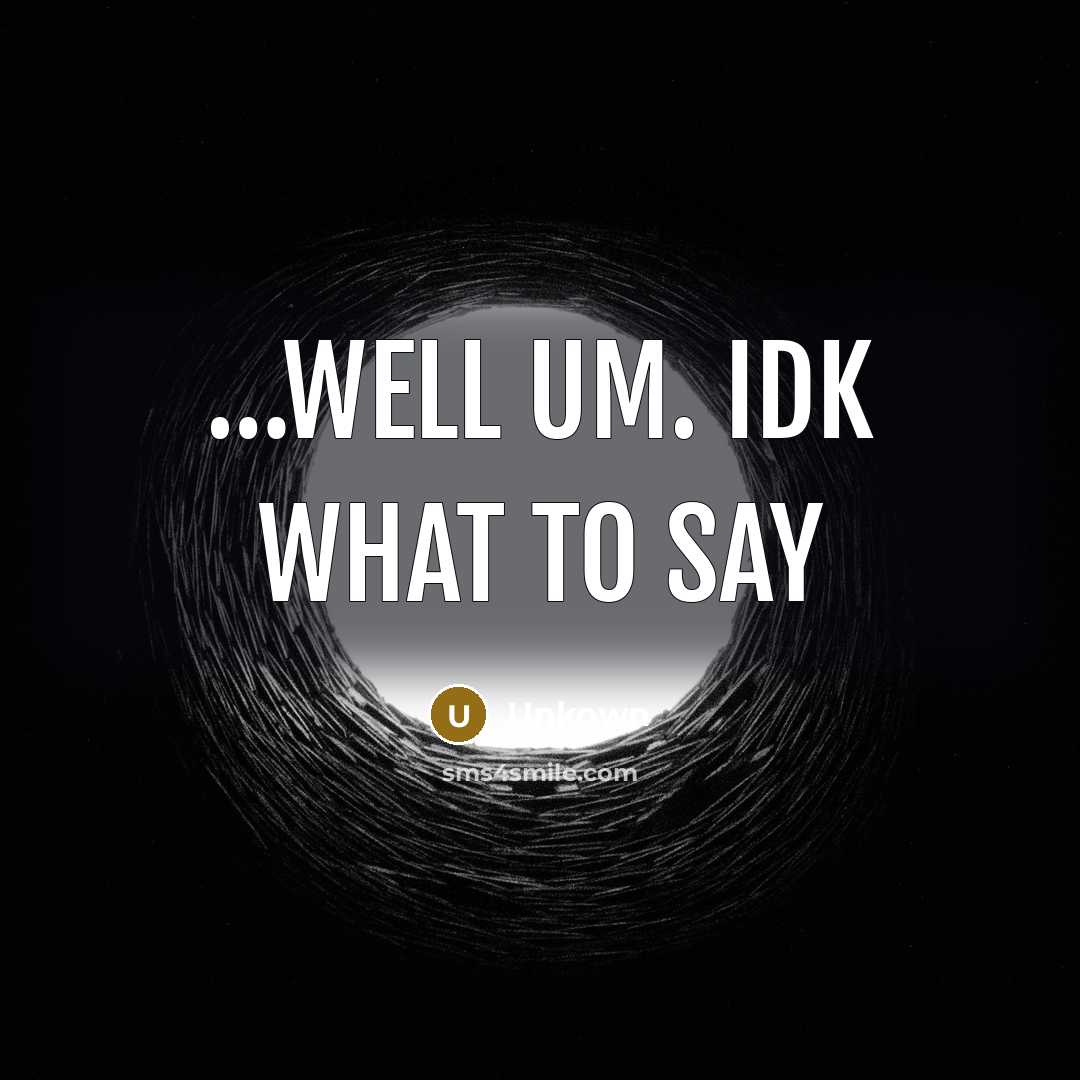 “....well um. idk what to say…” quote by Unkown