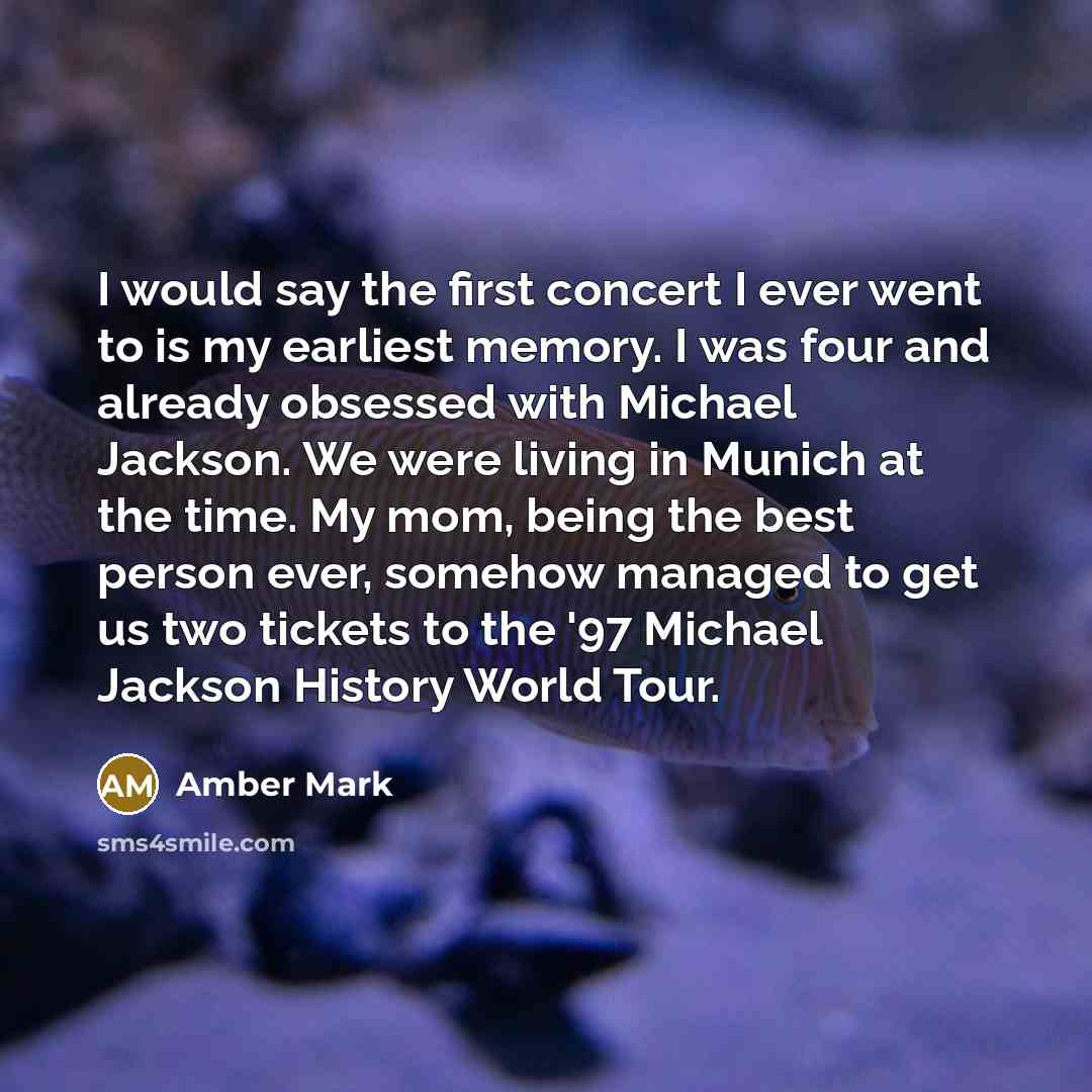 “I would say the first concert I ever went to…” quote by Amber Mark