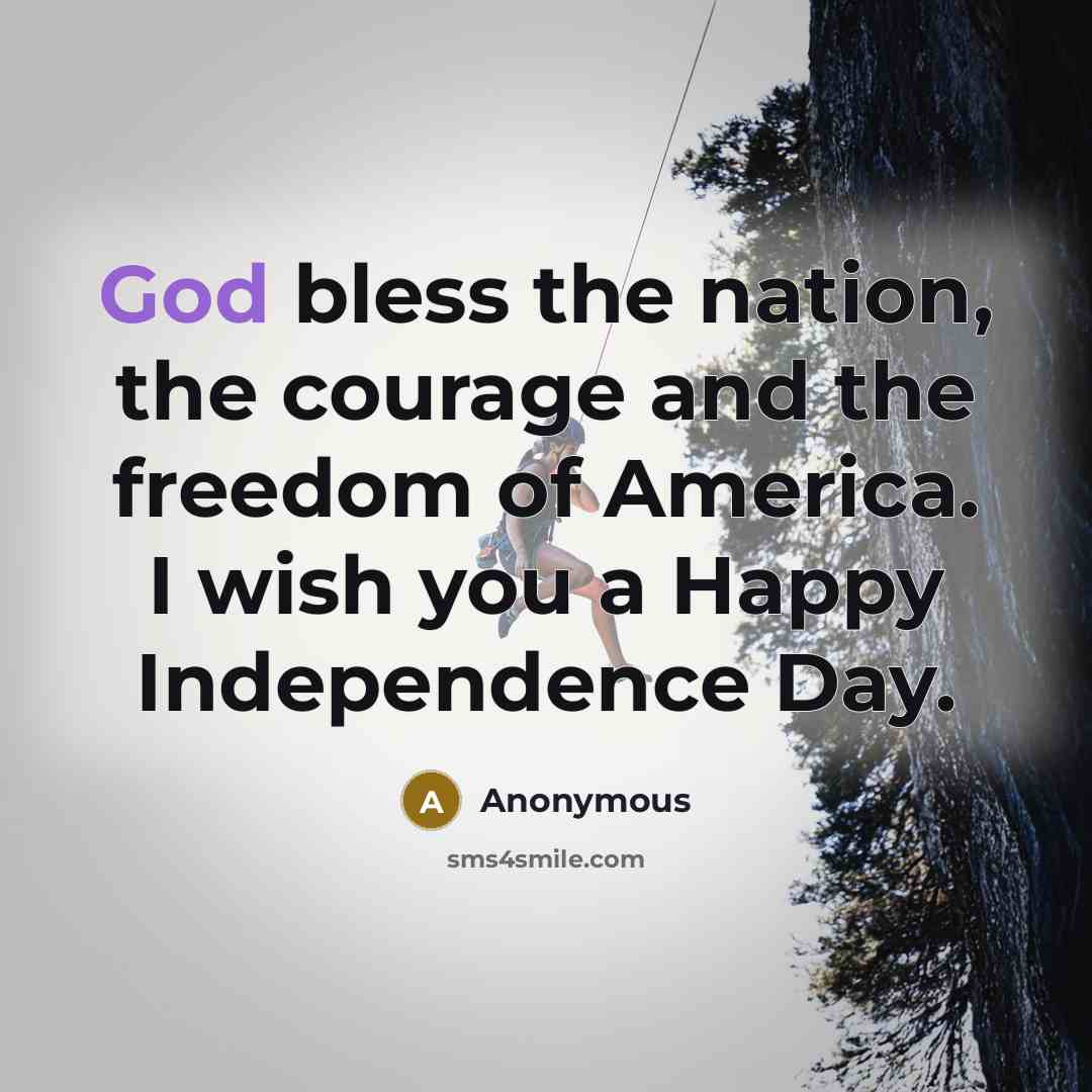 “God bless the nation, the courage and the freedom of…” quote by Anonymous