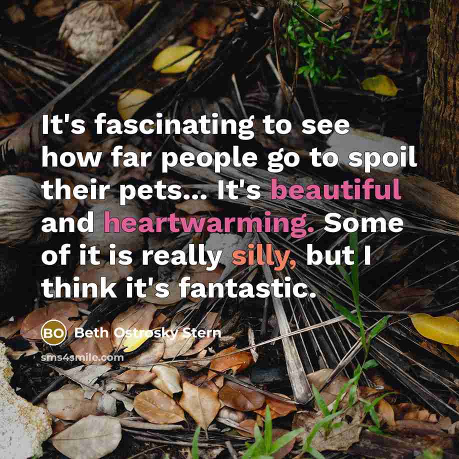 “It's fascinating to see how far people go to spoil…” quote by Beth Ostrosky Stern
