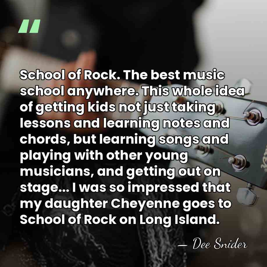School of Rock. The best music school anywhere. This whole idea of&hellip; - Dee Snider