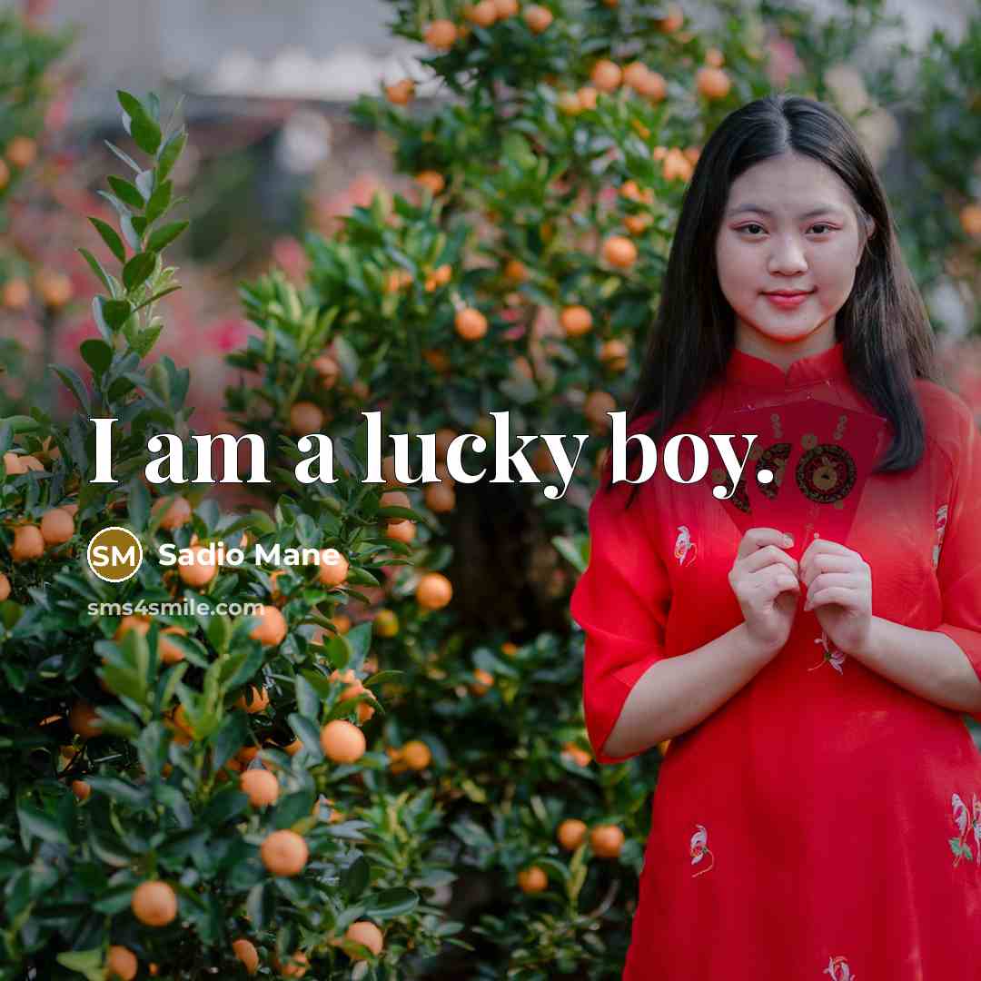 “I am a lucky boy.…” quote by Sadio Mane