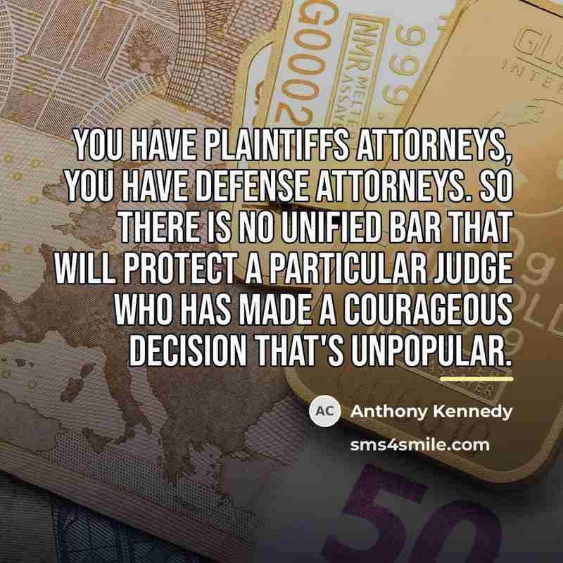 “You have plaintiffs attorneys, you have defense attorneys. So there…” quote by Anthony Kennedy