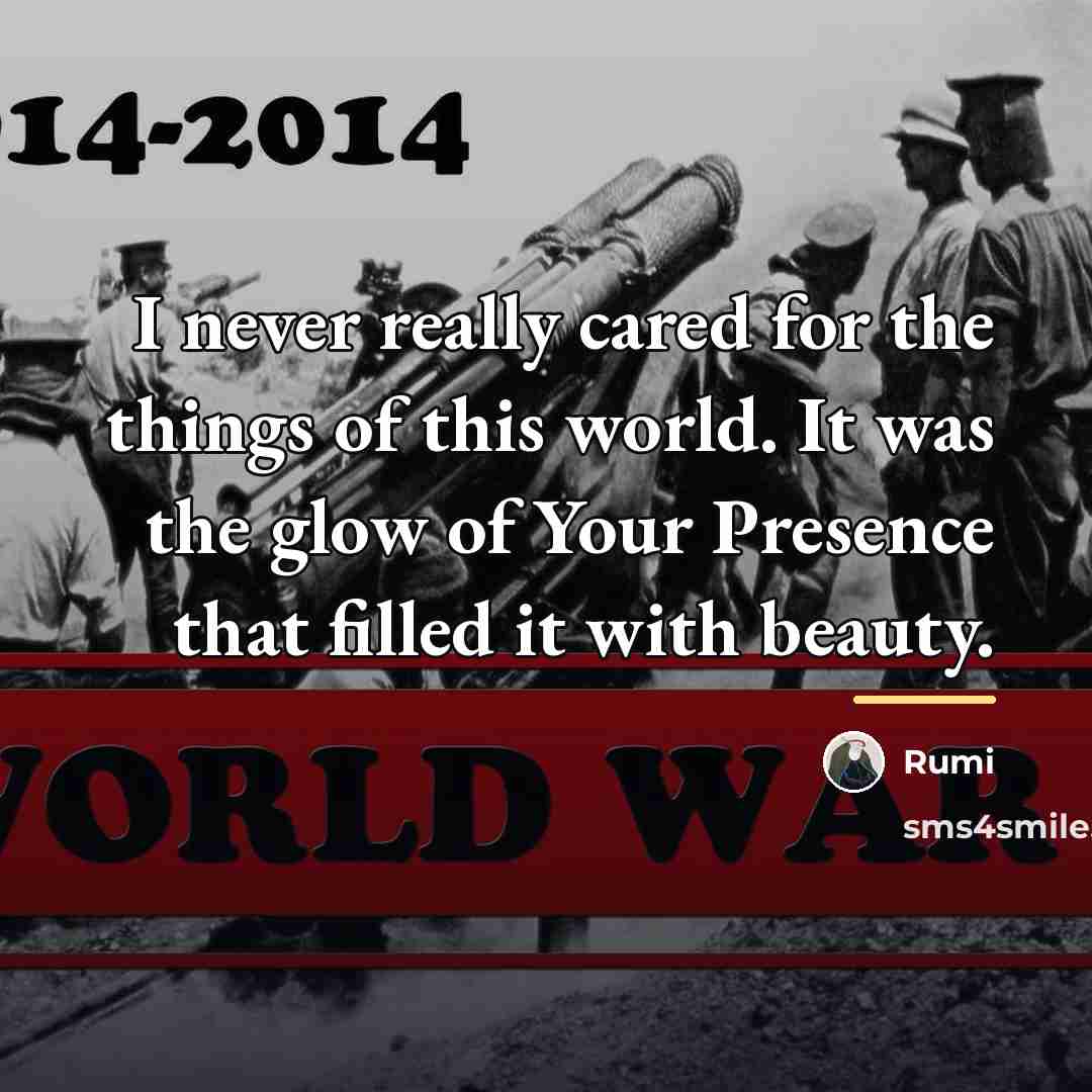 “I never really cared for the things of this world.…” quote by Rumi