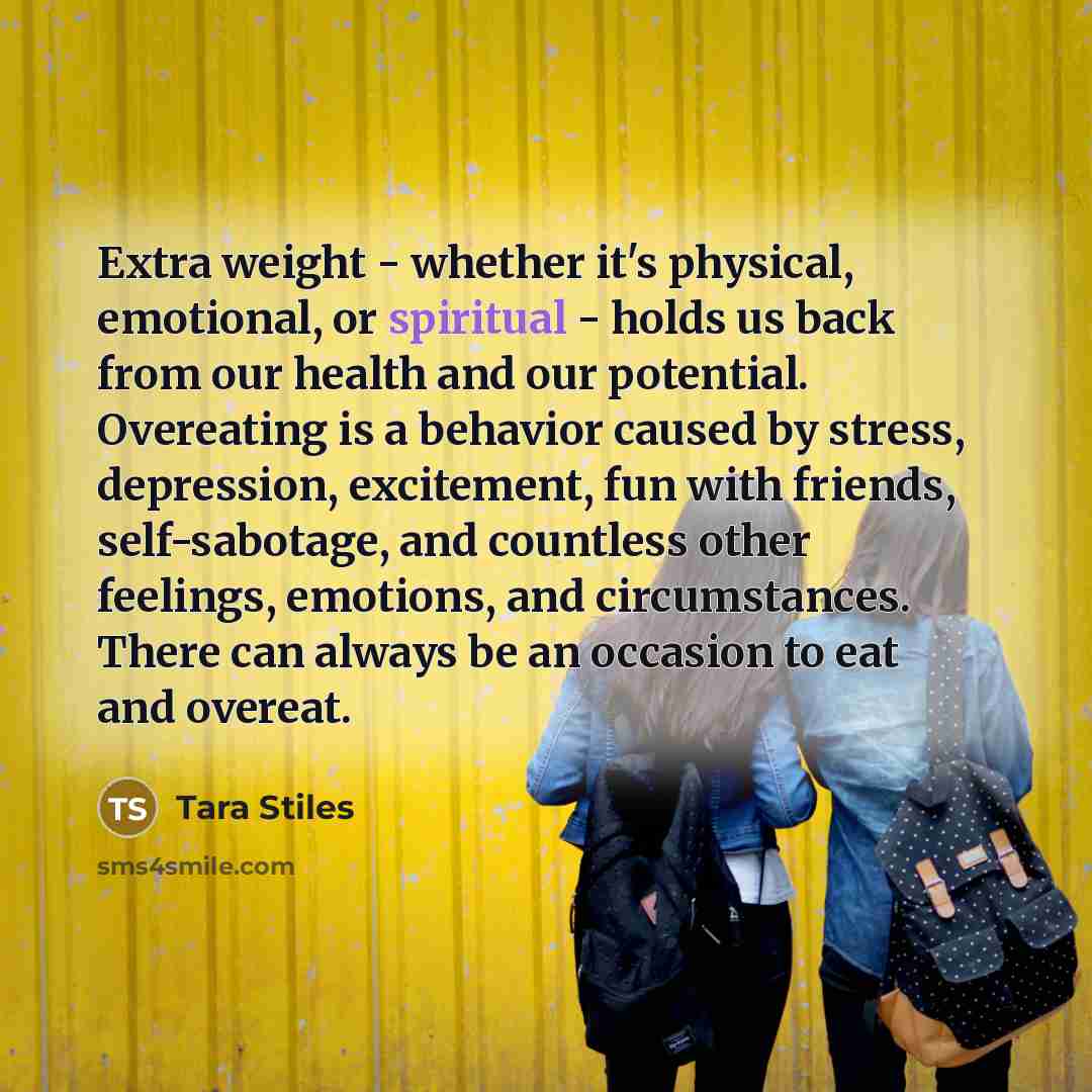 “Extra weight - whether it's physical, emotional, or spiritual -…” quote by Tara Stiles