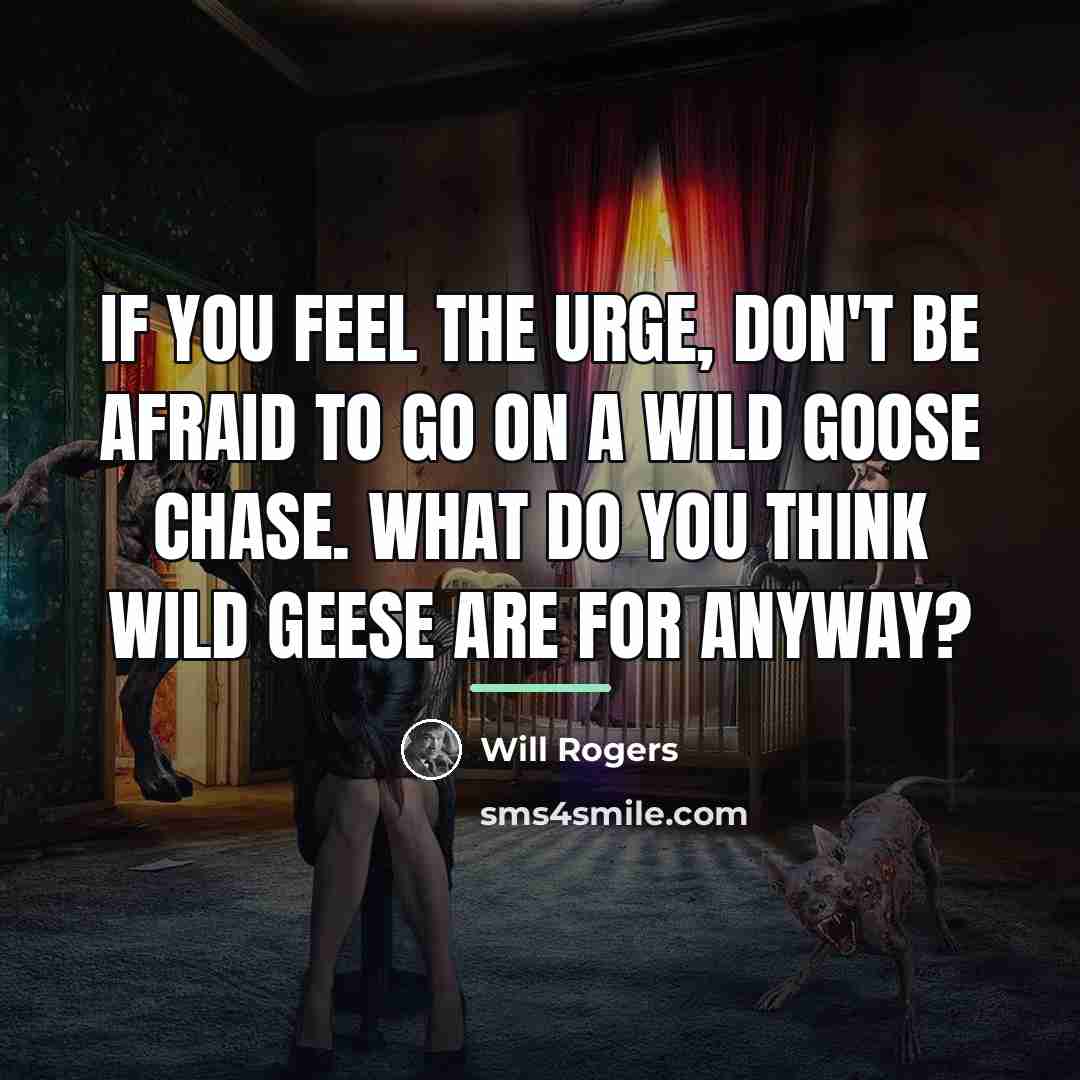 “If you feel the urge, don't be afraid to go…” quote by Will Rogers