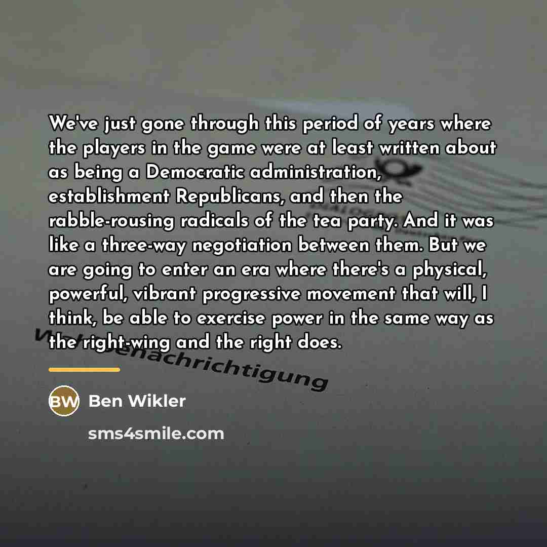 “We've just gone through this period of years where the…” quote by Ben Wikler