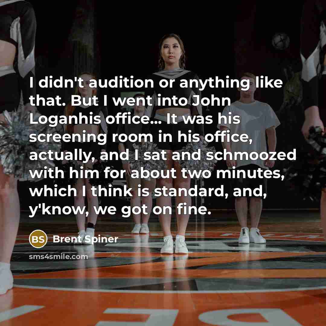 “I didn't audition or anything like that. But I went…” quote by Brent Spiner