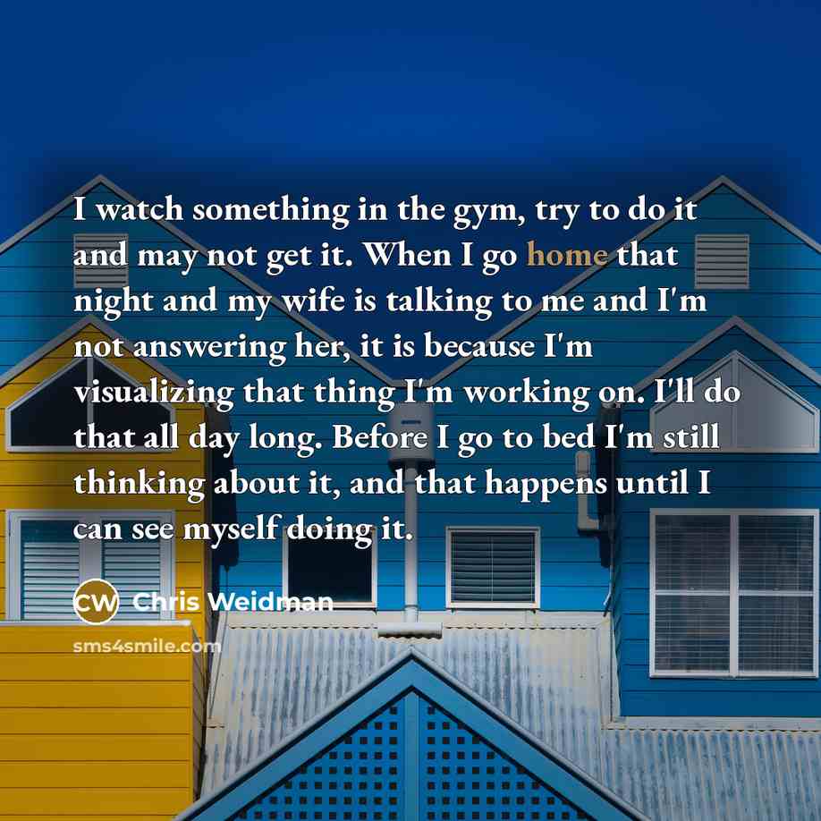 “I watch something in the gym, try to do it…” quote by Chris Weidman