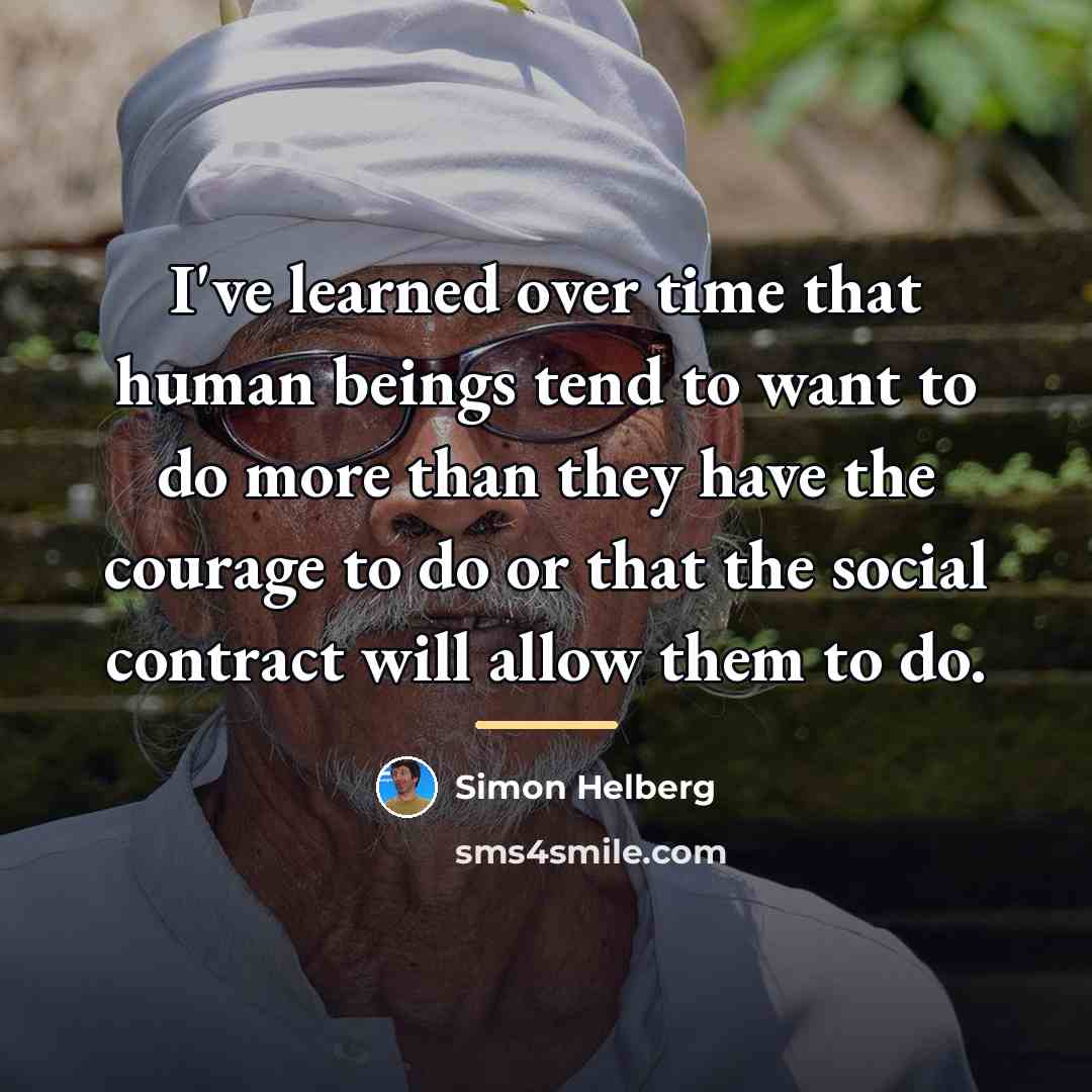 “I've learned over time that human beings tend to want…” quote by Simon Helberg
