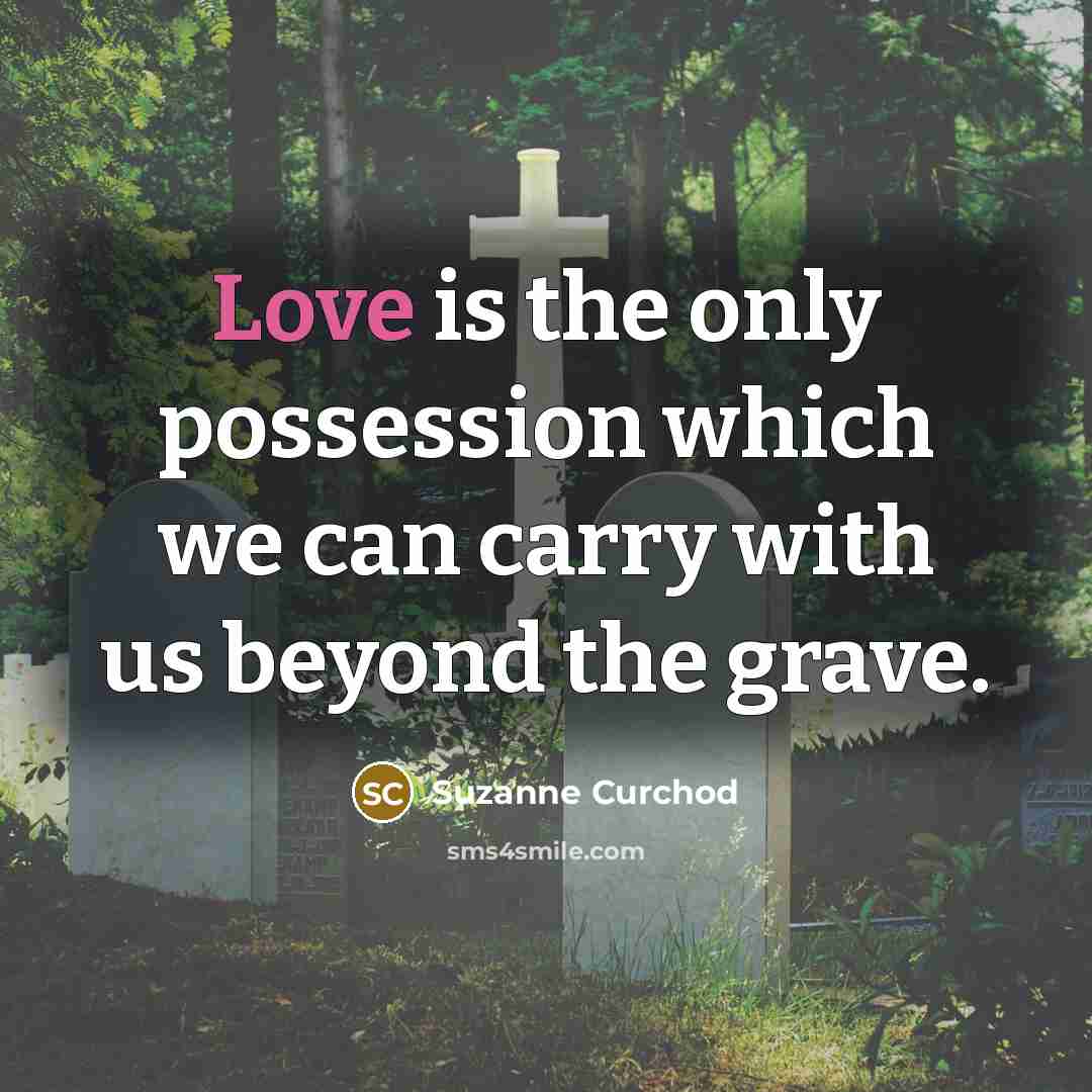 “Love is the only possession which we can carry with…” quote by Suzanne Curchod