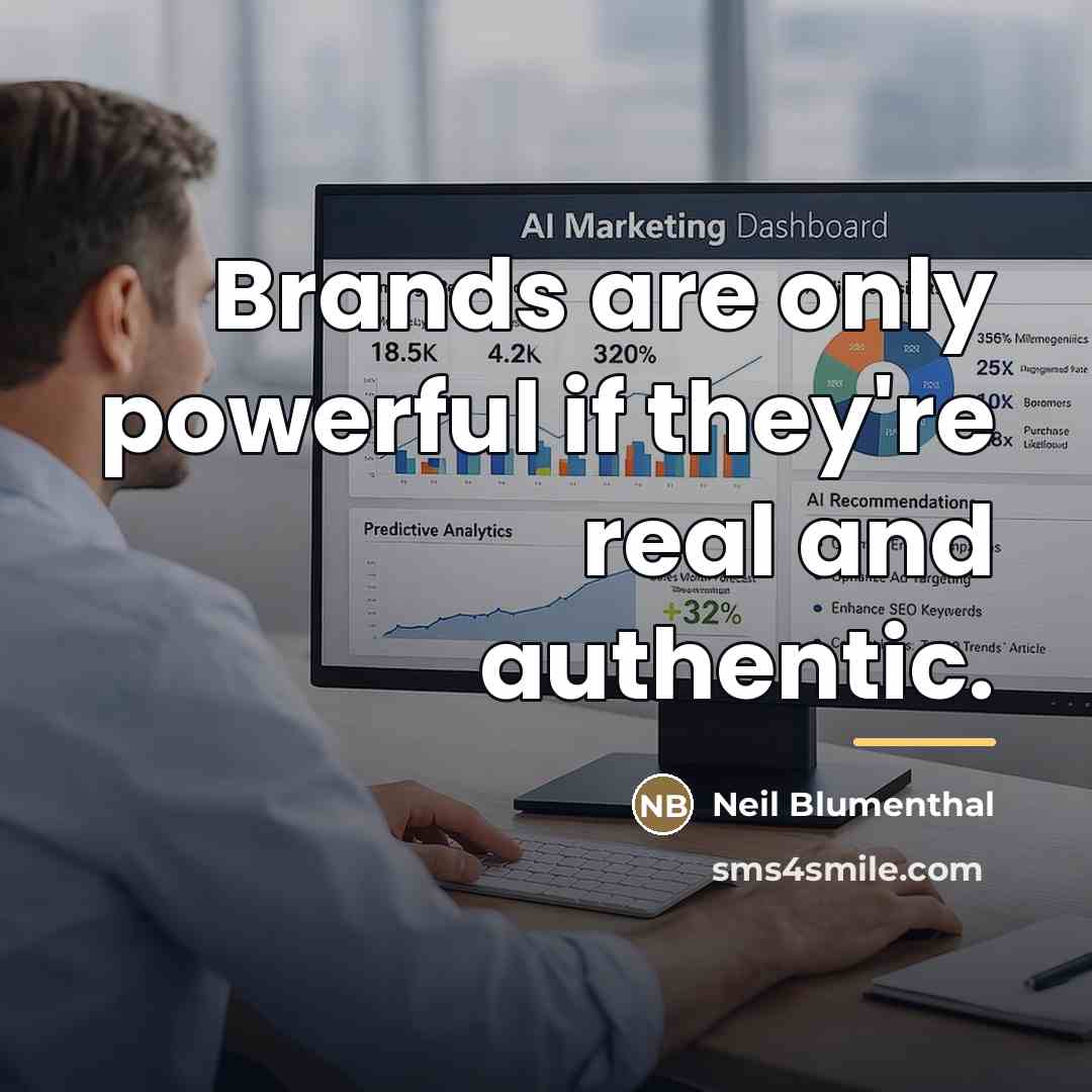 “Brands are only powerful if they're real and authentic.…” quote by Neil Blumenthal