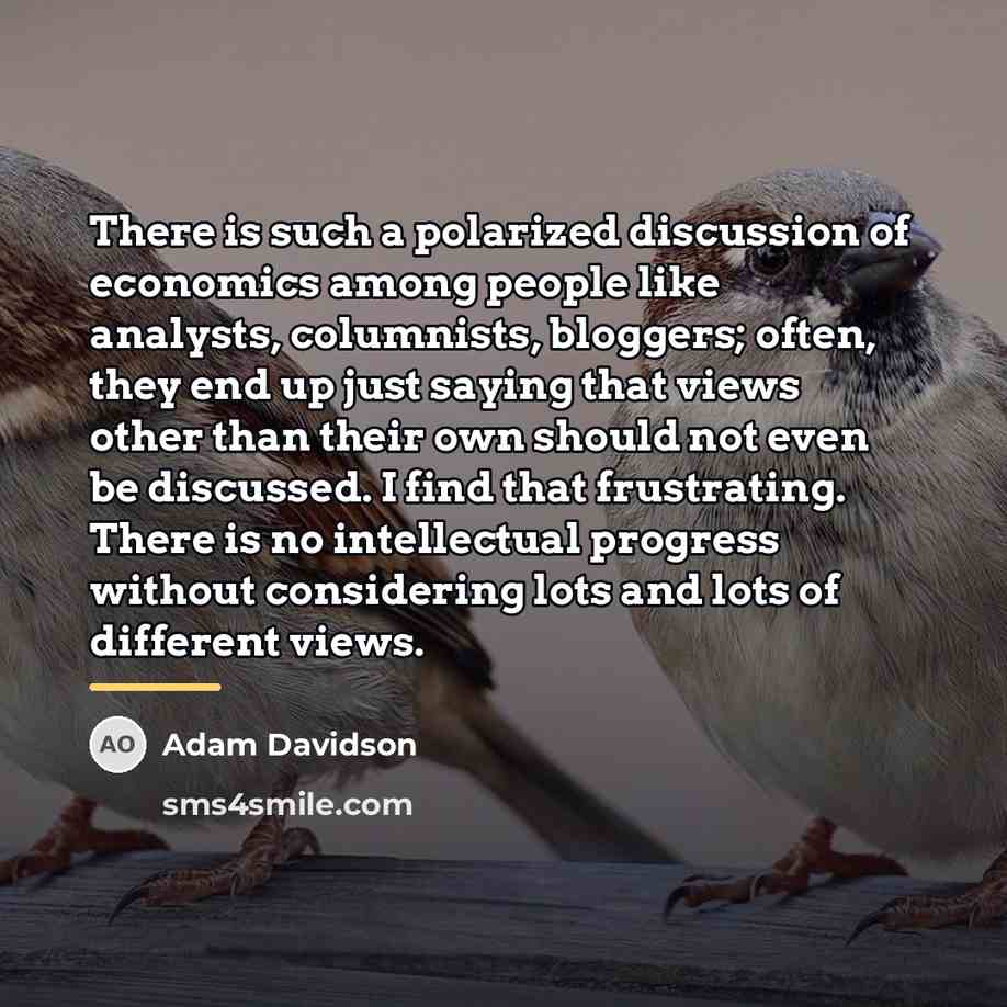 “There is such a polarized discussion of economics among people…” quote by Adam Davidson