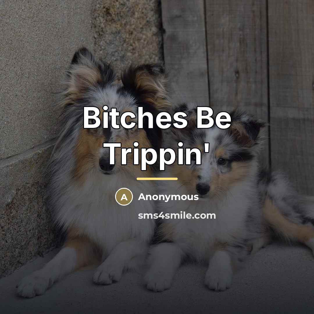 “Bitches Be Trippin'…” quote by Anonymous