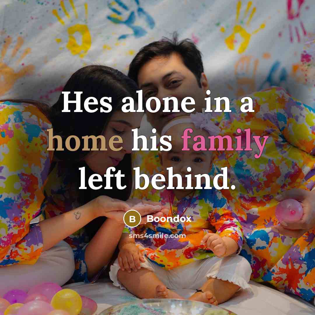 “Hes alone in a home his family left behind.…” quote by Boondox