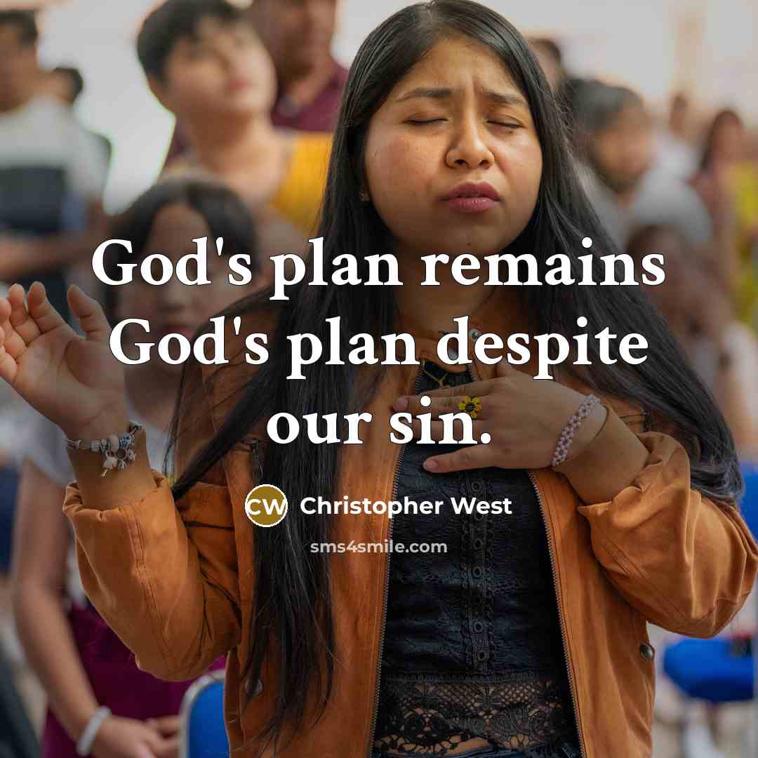 “God's plan remains God's plan despite our sin.…” quote by Christopher West