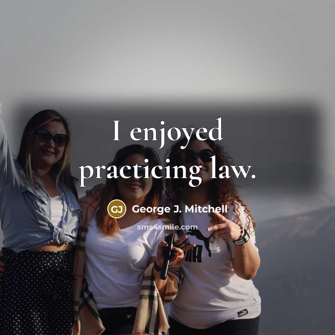 “I enjoyed practicing law.…” quote by George J. Mitchell