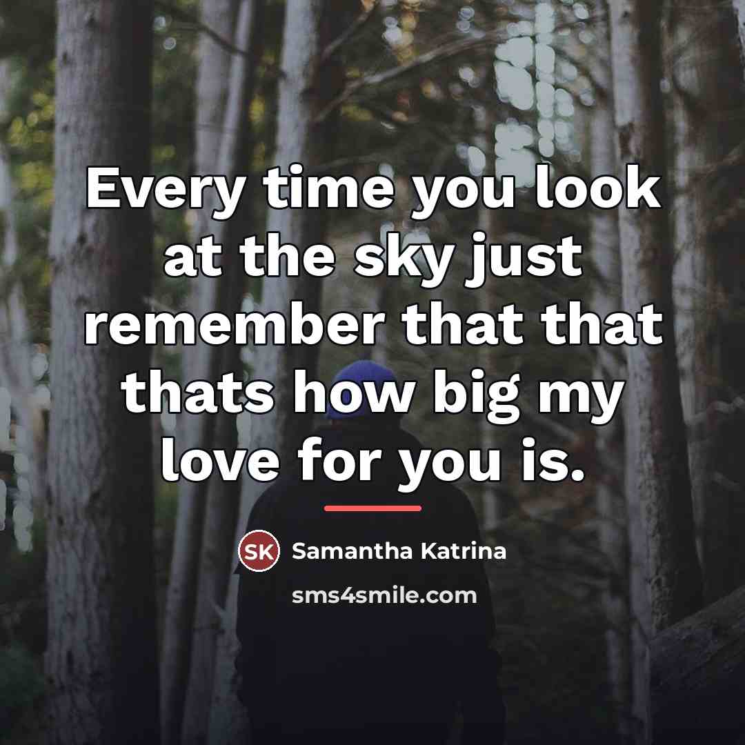 “Every time you look at the sky just remember that…” quote by Samantha Katrina