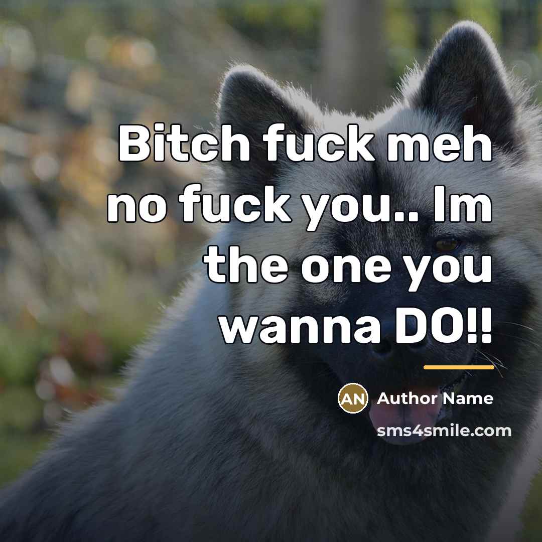 “Bitch fuck meh no fuck you.. Im the one you…” quote by Author Name