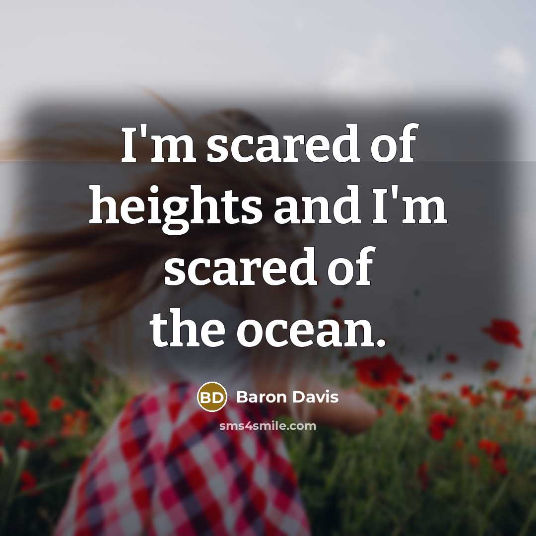 “I'm scared of heights and I'm scared of the ocean.…” quote by Baron Davis