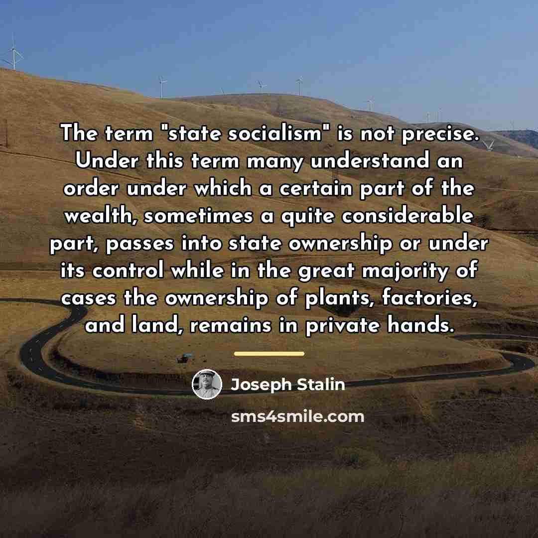 “The term "state socialism" is not precise. Under this term…” quote by Joseph Stalin